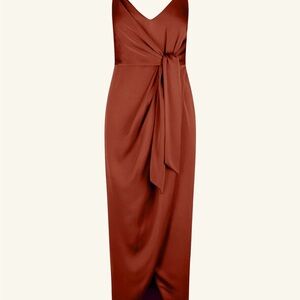 Shona Joy Luxe Tie Front Cocktail Dress